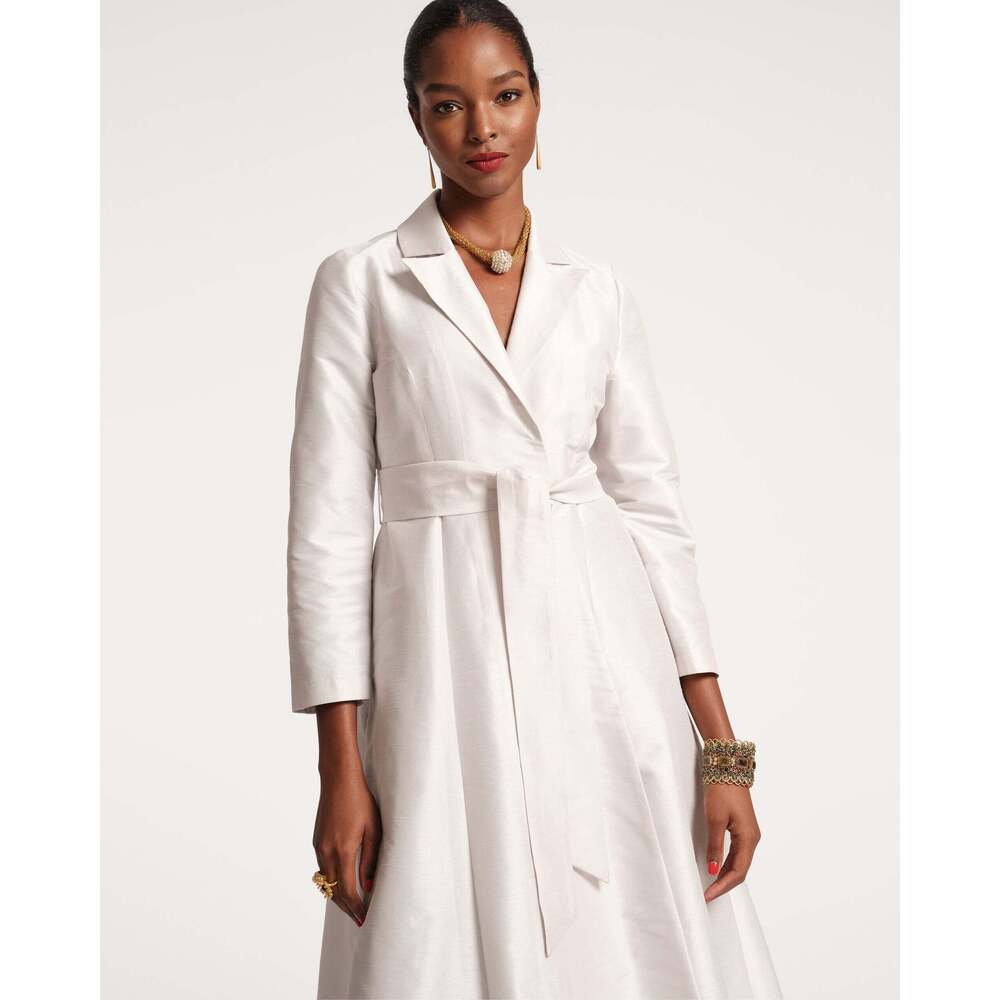Lucille Dupioni Wrap‎ Dress - Picture 2 of 4